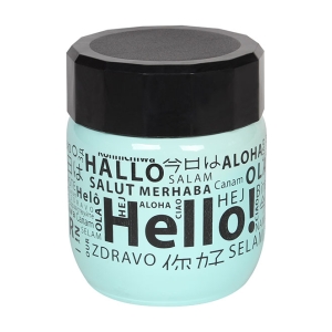 Βάζο αποθήκευσης γυάλινο τιρκουάζ 425 ml Φ8,5Χ10,5 εκ. - TNS 03-800-0094-2