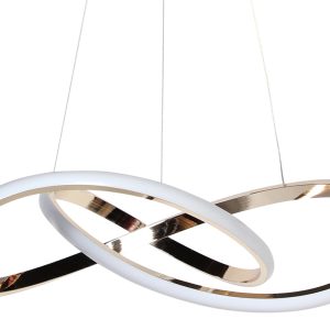 Φωτιστικό κρεμαστό μοντέρνο Φ50 εκ. LED 49W 4000K χρυσό - KESKOR C901/500 FGD