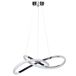 Φωτιστικό κρεμαστό μοντέρνο Φ50 εκ. LED 49W 4000K χρώμιο - KESKOR C901/500 CH