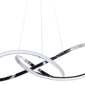Φωτιστικό κρεμαστό μοντέρνο Φ60 εκ. LED 56W 4000K χρώμιο - KESKOR C901/600 CH