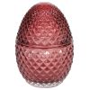Αυγό διακοσμητικό γυάλινο Φ8Χ12 εκ. μπορντό - KESKOR 72611