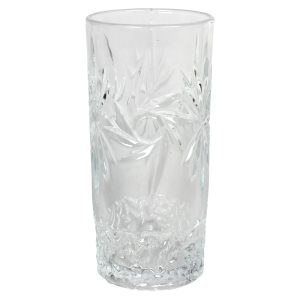 Ποτήρια νερού γυάλινα τεμ. 6 300 ml Φ6,5Χ14 εκ. με ανάγλυφο σχέδιο - KESKOR 61300