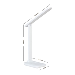 Πορτατίφ γραφείου LED 10 Watt 9Χ13,5Χ44 εκ. αναδιπλούμενο λευκό - KESKOR 82599