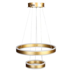 Φωτιστικό κρεμαστό Φ40-Φ20 εκ. LED 88W 4000K χρυσό - GLOBOBOX 933-42-1