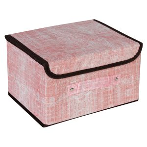 Κουτί αποθήκευσης πτυσσόμενο 26Χ20Χ15 εκ. ροζ - KESKOR 57947-6