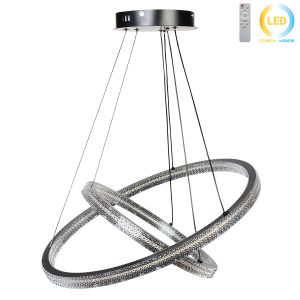 Φωτιστικό κρεμαστό LED Φ40-Φ60 εκ. 244W μαύρο με controller - KESKOR 868457