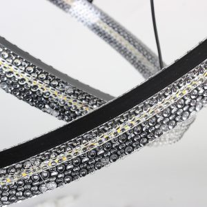 Φωτιστικό κρεμαστό LED Φ40-Φ60 εκ. 244W μαύρο με controller - KESKOR 868457
