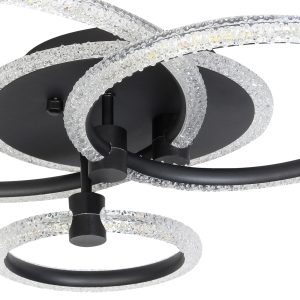 Φωτιστικό οροφής LED 57X50X14 εκ. 120W μαύρο με controller - KESKOR 868458