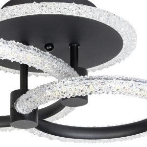 Φωτιστικό οροφής LED 40X28X13 εκ. 76W μαύρο με controller - KESKOR 868459