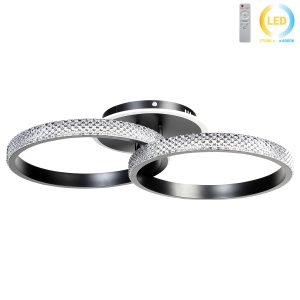 Φωτιστικό οροφής LED 70X40X16 εκ. 128W μαύρο με controller - KESKOR 868461