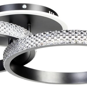 Φωτιστικό οροφής LED 70X40X16 εκ. 128W μαύρο με controller - KESKOR 868461