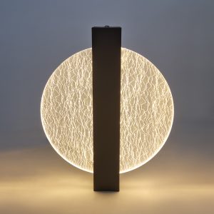 Απλίκα τοίχου μεταλλική μαύρη LED 6W 20Χ4,5Χ25 εκ. με ακρυλικό - KESKOR 458514