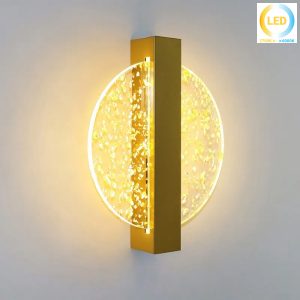 Απλίκα τοίχου μεταλλική χρυσή LED 6W 20Χ4,5Χ25 εκ. με ακρυλικό - KESKOR 458515