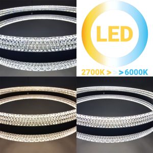 Φωτιστικό κρεμαστό ράγα LED 114W 60Χ28 εκ. μαύρο με ακρυλικό - KESKOR 826662
