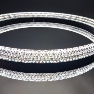 Φωτιστικό κρεμαστό LED 111W Φ50 - Φ28 εκ. μαύρο με ακρυλικό - KESKOR 826661