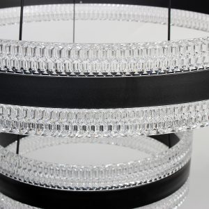 Φωτιστικό κρεμαστό LED 111W Φ50 - Φ28 εκ. μαύρο με ακρυλικό - KESKOR 826661