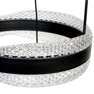 Φωτιστικό κρεμαστό ράγα LED 114W 60Χ28 εκ. μαύρο με ακρυλικό - KESKOR 826662