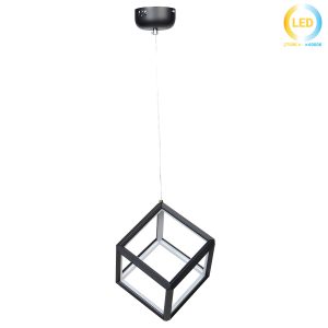 Φωτιστικό κρεμαστό LED 72W 17,5Χ17,5Χ17,5 εκ. Κύβος μαύρο - KESKOR 581498