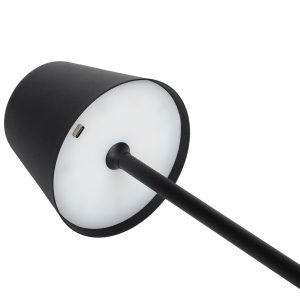 Πορτατίφ μεταλλικό LED επαναφορτιζόμενο (USB) Φ11Χ38 εκ. Μαύρο - KESKOR 55541