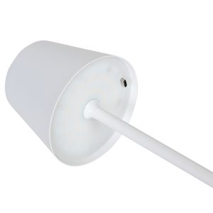 Πορτατίφ μεταλλικό LED επαναφορτιζόμενο (USB) Φ11Χ38 εκ. Λευκό - KESKOR 55542