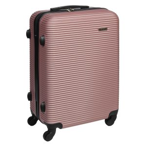 Βαλίτσα – Τρόλεϊ πλαστική ABS μεσαία 44Χ27Χ65 εκ. Ροζ χρυσό - KESKOR 08921-2
