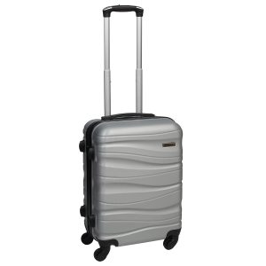 Βαλίτσα – Τρόλεϊ πλαστική ABS καμπίνας 37Χ22Χ55 εκ. Ασημί - KESKOR 08923-3