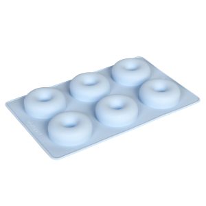 Φόρμα σιλικόνης Donuts 6 θέσεων 27Χ17Χ2 εκ. σιέλ - KESKOR 65016-13