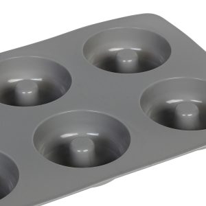 Φόρμα σιλικόνης Donuts 6 θέσεων 27Χ17Χ2 εκ. γκρι - KESKOR 65016-10
