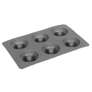 Φόρμα σιλικόνης Donuts 6 θέσεων 27Χ17Χ2 εκ. γκρι - KESKOR 65016-10
