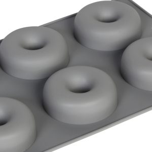 Φόρμα σιλικόνης Donuts 6 θέσεων 27Χ17Χ2 εκ. γκρι - KESKOR 65016-10