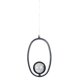 Φωτιστικό κρεμαστό LED 40W 18Χ7Χ32 εκ. μαύρο με γυάλινη μπάλα - GLOBOBOX 581492