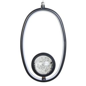 Φωτιστικό κρεμαστό LED 40W 18Χ7Χ32 εκ. μαύρο με γυάλινη μπάλα - GLOBOBOX 581492