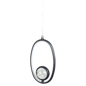 Φωτιστικό κρεμαστό LED 40W 18Χ7Χ32 εκ. μαύρο με γυάλινη μπάλα - GLOBOBOX 581492