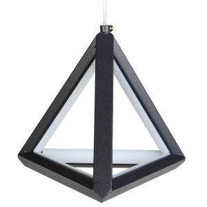 Φωτιστικό κρεμαστό LED 36W 16,5Χ16,5Χ14,5 εκ. Πυραμίδα μαύρη - GLOBOBOX 581496