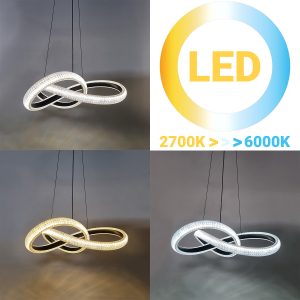 Φωτιστικό κρεμαστό μεταλλικό LED 48W Φ60Χ15 εκ. μαύρο με ακρυλικό - GLOBOBOX 175890