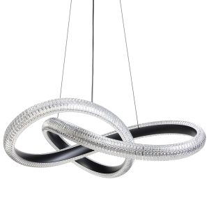 Φωτιστικό κρεμαστό μεταλλικό LED 48W Φ60Χ15 εκ. μαύρο με ακρυλικό - GLOBOBOX 175890