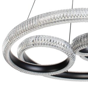 Φωτιστικό κρεμαστό μεταλλικό LED 60W Φ55Χ10 εκ. μαύρο με ακρυλικό - GLOBOBOX 175891
