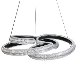 Φωτιστικό κρεμαστό μεταλλικό LED 60W Φ55Χ10 εκ. μαύρο με ακρυλικό - GLOBOBOX 175891