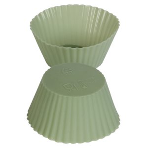 Φορμάκια σιλικόνης Muffin – Cupcake τεμ. 6 Φ7Χ3 εκ. πράσινο - KESKOR 65047-8
