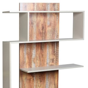 Βιβλιοθήκη - ραφιέρα MDF 90Χ21,5Χ172 εκ. γκρι καφέ - KESKOR 101-1770