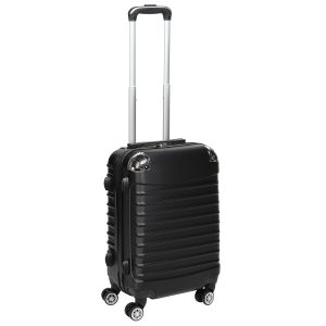 Βαλίτσα – Τρόλεϊ πλαστική ABS καμπίνας 38Χ22Χ56 εκ. μαύρη - KESKOR 16640