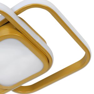 Φωτιστικό οροφής LED 25W 36Χ28Χ6 εκ. χρυσό - KESKOR 458535