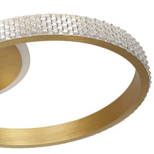 Φωτιστικό οροφής LED 70X40X16 εκ. 128W χρυσό με controller - KESKOR 868464