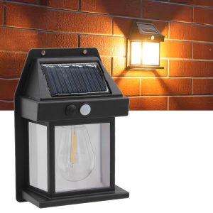 Ηλιακό φωτιστικό τοίχου LED 11,5Χ6Χ17 εκ. IP65 με 1 λάμπα, αισθητήρα κίνησης και φωτοκύτταρο - KESKOR 68349
