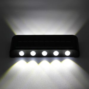 Ηλιακό φωτιστικό τοίχου με 10 LED 15,5Χ2,5Χ6 εκ. IP65 - KESKOR 68351
