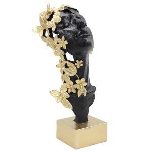 Διακοσμητικό polyresin 13Χ14Χ30 εκ. Woman μαύρο χρυσό - KESKOR 67276