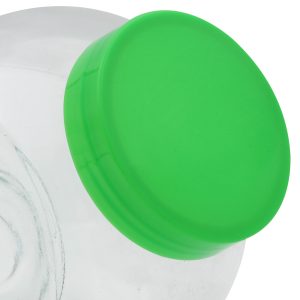Βάζο αποθήκευσης γυάλινο 1700 ml 15Χ11Χ16 εκ. με πλαστικό καπάκι πράσινο - KESKOR 65061-2