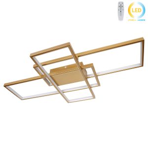 Φωτιστικό οροφής LED 82W 87Χ49Χ8 εκ. χρυσό με controller - GLOBOBOX 602160