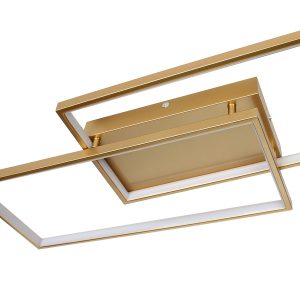 Φωτιστικό οροφής LED 34W 80Χ34Χ8 εκ. χρυσό με controller - GLOBOBOX 602161