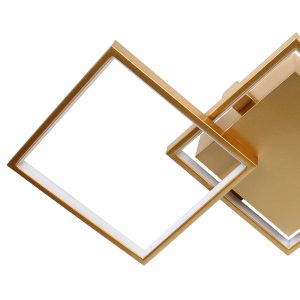 Φωτιστικό οροφής LED 34W 80Χ35Χ8 εκ. χρυσό με controller - GLOBOBOX 602165